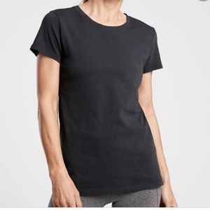 Athleta Organic Daily Crew Tee - black